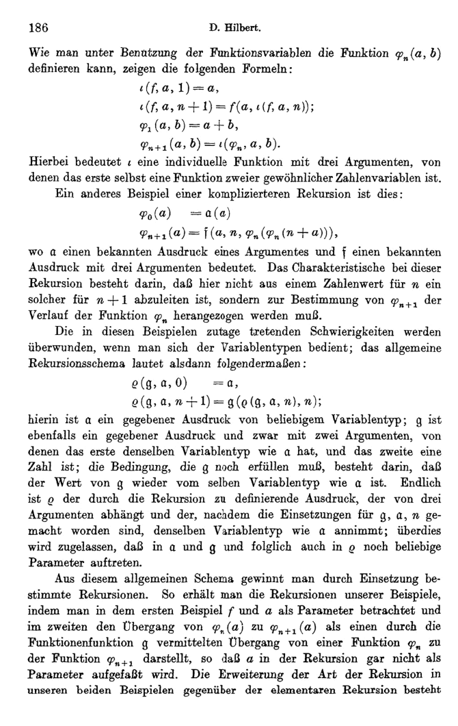D. Hilbert - Über das Unendliche - Seite 186