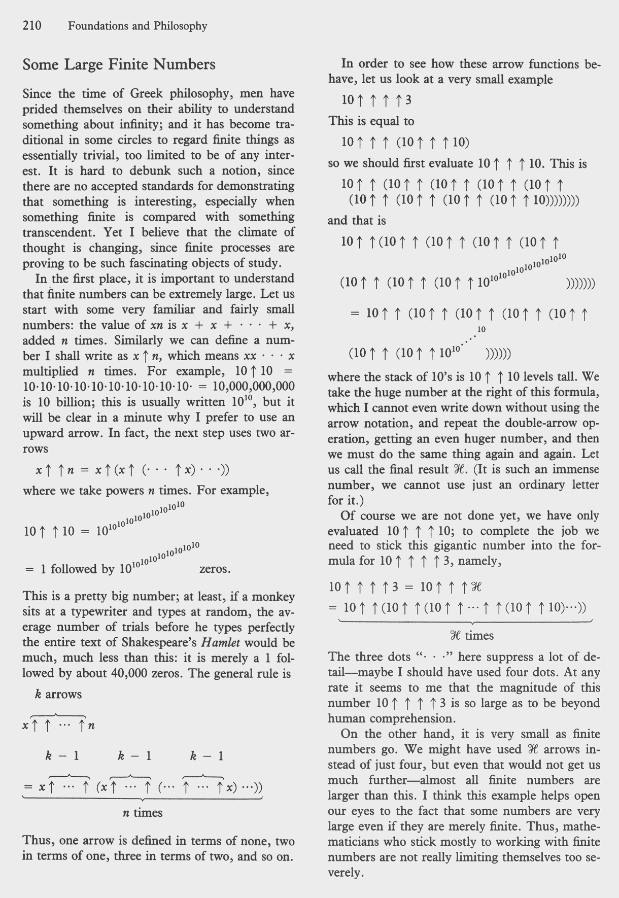 Pages on arrow notation from an article by Donald Knuth